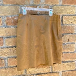 Giorgio Armani Leather and Silk Skirt Size Small